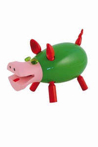 LE COCHON QUI RIT-Tirelire verte-LEBLON DELIENNE